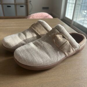 Spenco Women's Cream Buckle Mules - size 8.5